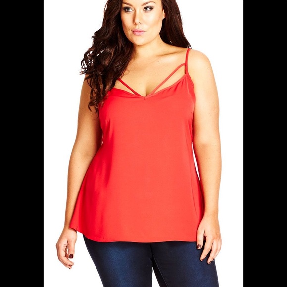 NWT XS / 14W ZING STRAPPY WOVEN CAMI CITY CHIC - Picture 7 of 16